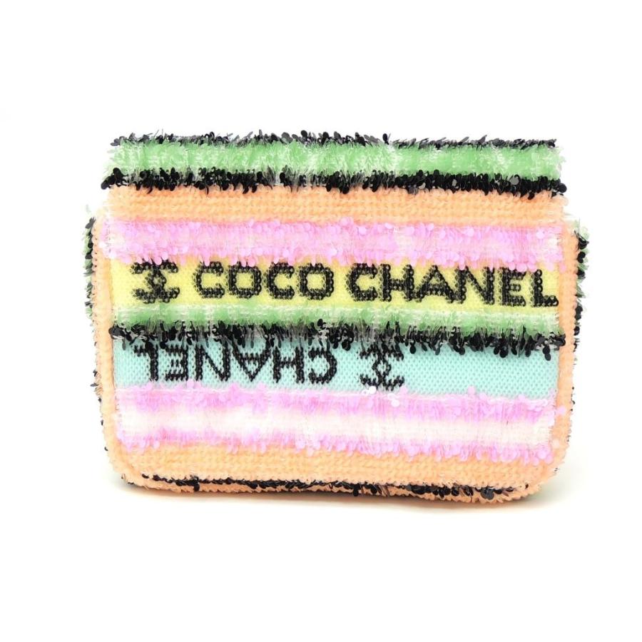 シャネル CHANEL チェーンショルダーバッグ ミニバッグ スパンコール ピンクマルチ 【中古】(68819)_2