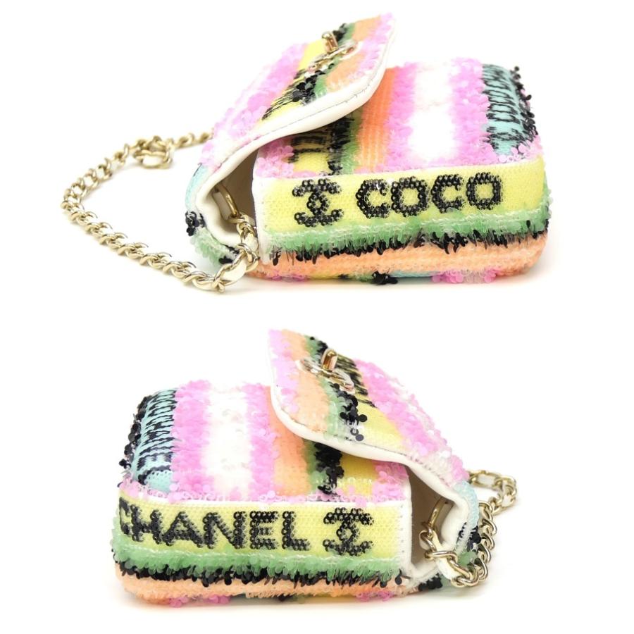 美品⭐︎ シャネル CHANEL スパンコール　ミニ チェーンショルダー　ココ CHANEL（シャネル） チェーンショルダーバッグ ミニバッグ