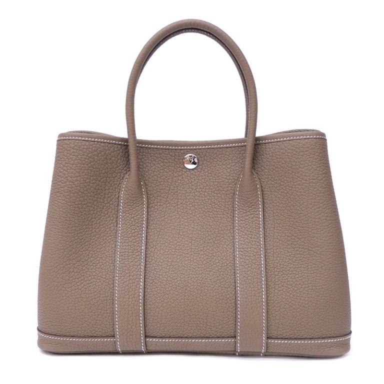 エルメス HERMES ハンドバッグ ガーデンパーティTPM K刻印 SV金具 エトゥープ ネゴンダ(68838) HERMES（エルメス） ハンドバッグ ガーデンパーティTPM K刻印 SV金具