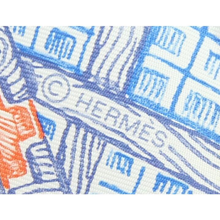 エルメス HERMES スカーフ カレ90 スーパー シルク クエスト ブルー シルク100％(68841)の画像