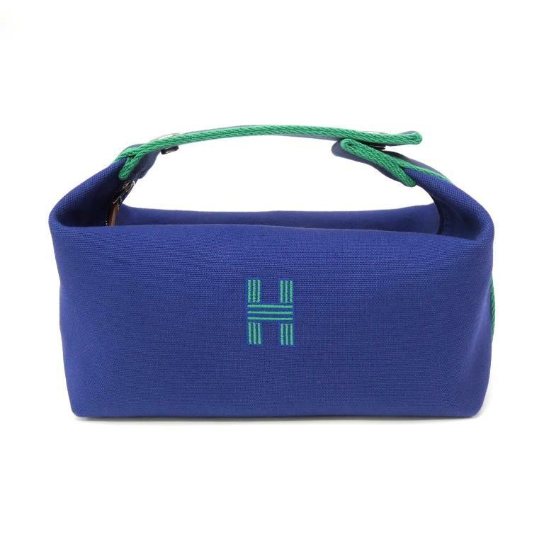 HERMES（エルメス） ブリッド ア ブラックPM ポーチ マリーンブルー 