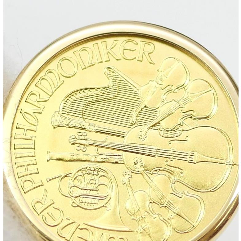田中貴金属 純金 ウィーン金貨ハーモニー ペンダントネックレス 1/25oz