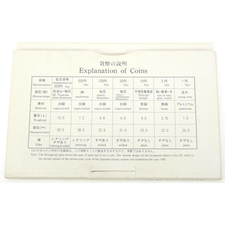 貨幣セット 1985年 昭和60年 ミントセット(69263) : 堀田商事質店 Yahoo!店 - 通販 - Yahoo!ショッピング