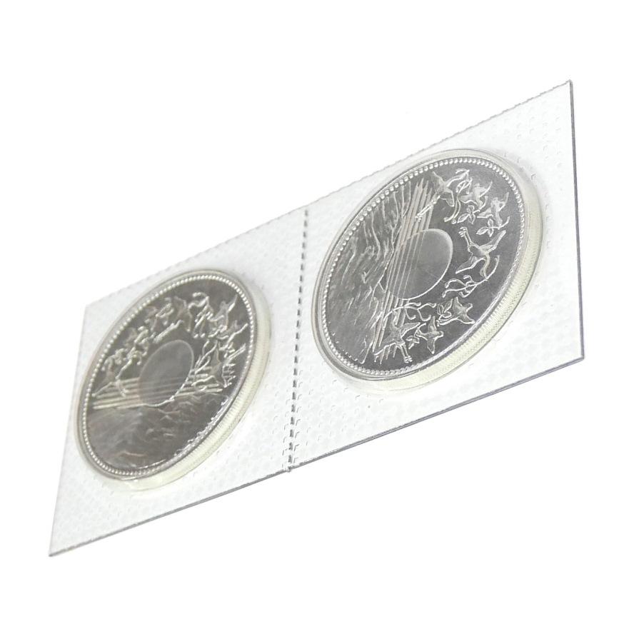 昭和61年 天皇陛下御在位60年1万円銀貨 2連結 パック入り 未開封 記念