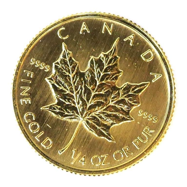 メイプルリーフ金貨 1/4oz メープルリーフ金貨 1/4オンス 1991年