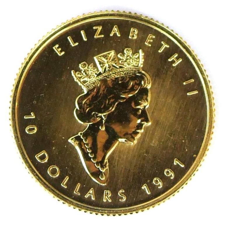 メイプルリーフ金貨 1/4oz メープルリーフ金貨 1/4オンス 1991年
