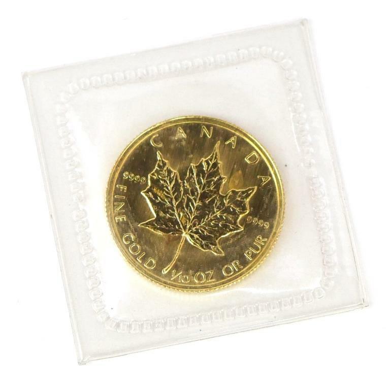 メイプルリーフ金貨 1/10oz 1984年 メープルリーフ金貨 1/10オンス