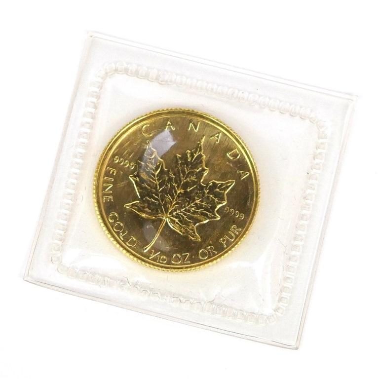 メイプルリーフ金貨 1/10oz 1986年 メープルリーフ金貨 1/10オンス