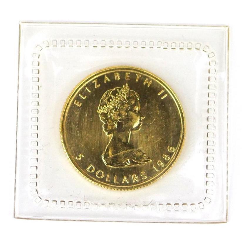 メイプルリーフ金貨 1/10oz 1986年 メープルリーフ金貨 1/10オンス