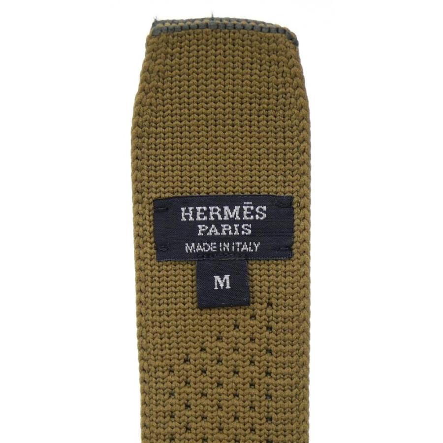 エルメス HERMES ベルト＆バックルセット ニットベルト スプリント ベルトバックルH カーキ×ブラック(69461)の画像