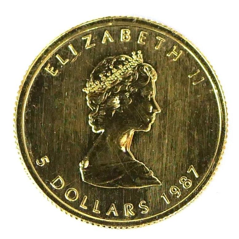 メイプルリーフ金貨　１/10　OZ.　1985年 メイプルリーフ金貨 1/10オンス 1985年 純金 24金 3.11g クリアケース