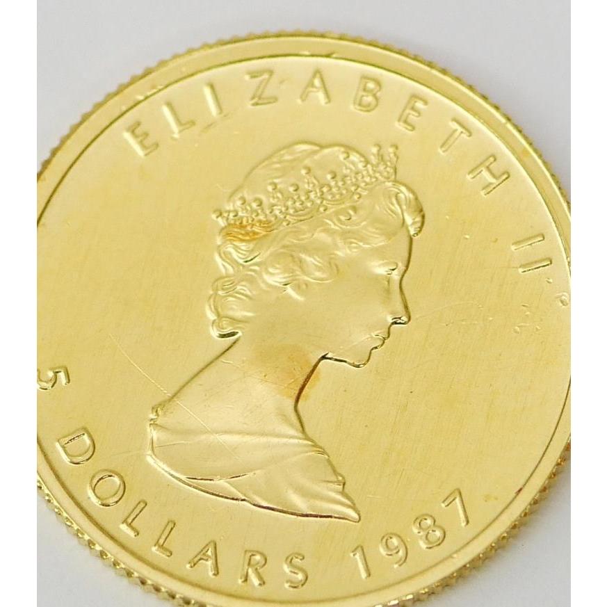 金貨 メイプルリーフ金貨 1/10oz 1987年 メープルリーフ金貨 1/10オンス