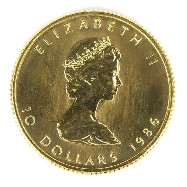 メイプルリーフ金貨 1/4oz メープルリーフ金貨 1/4オンス 1986年 