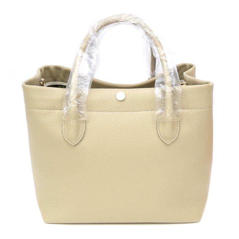 ADMJ A.D.M.J. かぶせ付きハンドトートバッグ ベージュ レザー(69545