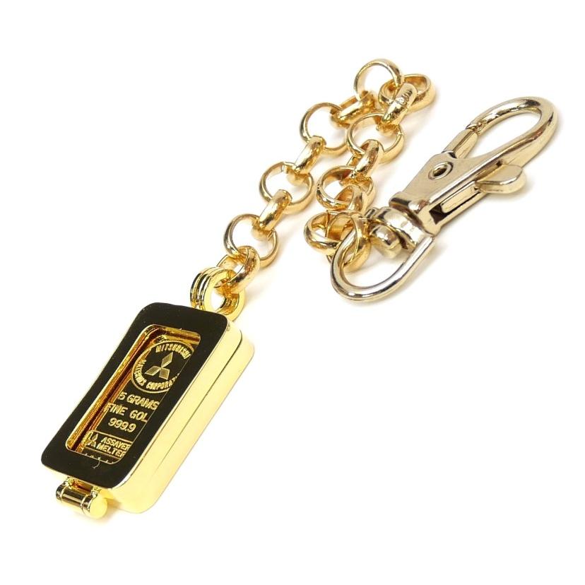 三菱マテリアル 【中古】純金インゴット 5g キーホルダー ゴールドバー ingot 24金 金メッキ枠 【中古】(69554) : 堀田商事 ...