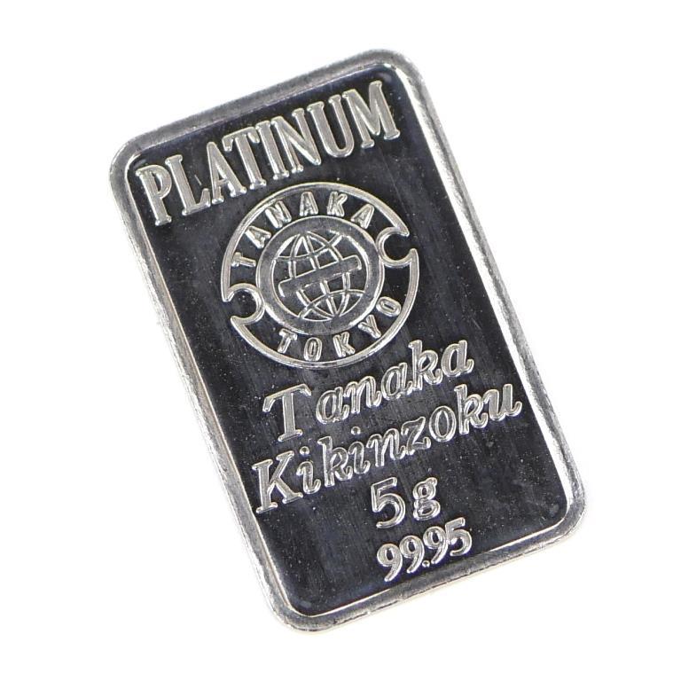 プラチナ 5g メダル　 田中金属 田中貴金属 純プラチナ インゴット プラチナバー ingot 5g 【中古