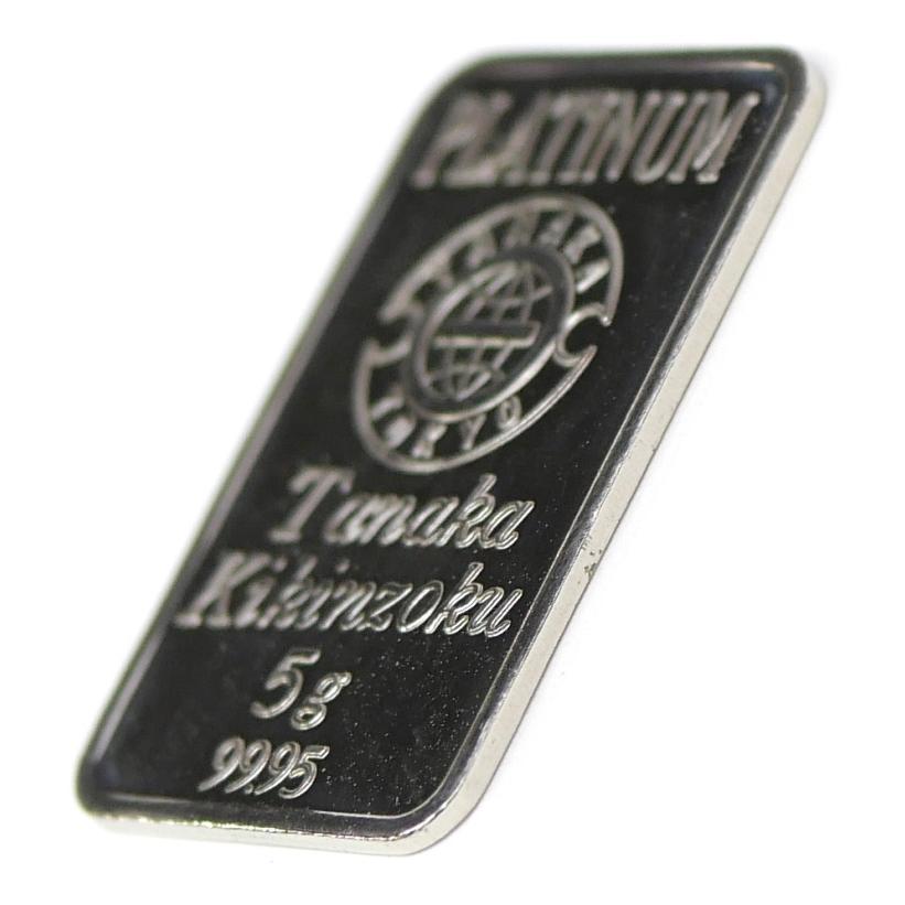 金工 シルバー 箱 銀純銀銀杯金貴金属プラチナアクセサリー硬貨金工 田中貴金属 純プラチナ インゴット プラチナバー ingot 5g 【中古
