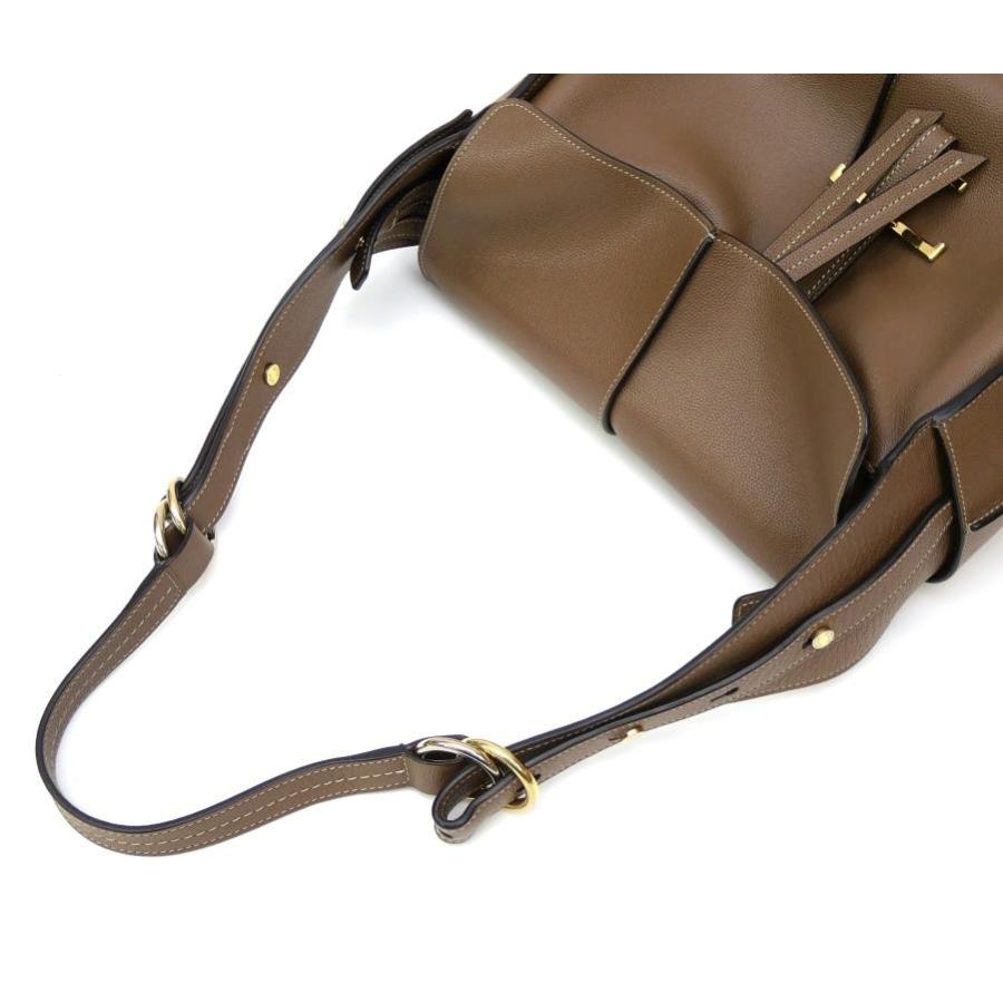 TOD'S（トッズ） TOD'S Tタイムレス ショルダーバッグ ブラウン レザー