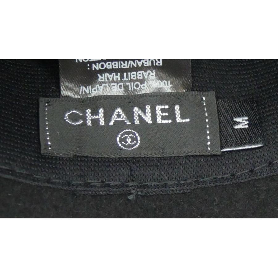 CHANEL（シャネル） ラビットファーフェルトハット リボン付き 紐付き