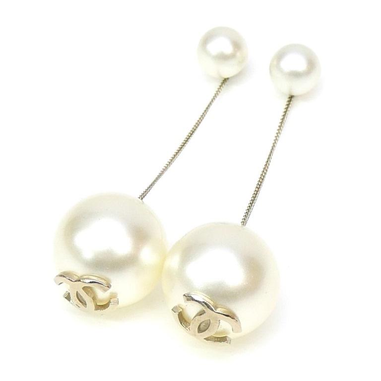 CHANEL（シャネル） ピアス フェイクパール ココマーク【中古】(69650