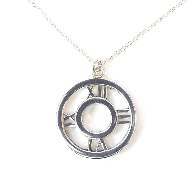 美品 ティファニー アトラス サークル ネックレス シルバー925 TIFFANY&Co.（ティファニー） ペンダントネックレス アトラス サークル