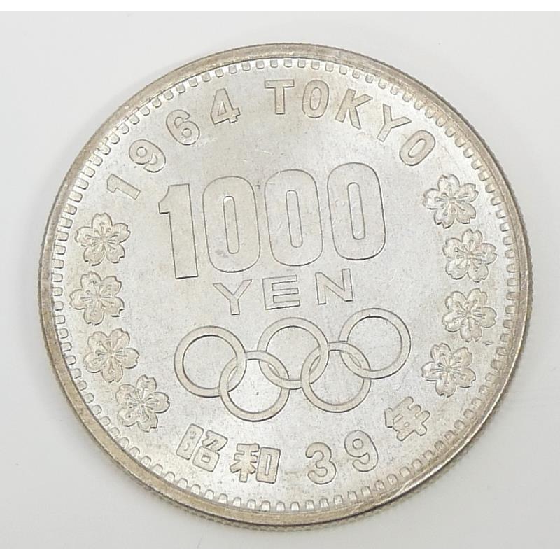 昭和39年 東京オリンピック 1000円銀貨 TOKYO 並品 記念貨幣 記念硬貨