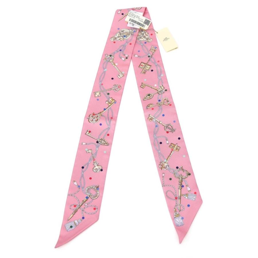 【極美品】エルメス ツイリー LES CLES A POIS レ クレア ポア HERMES（エルメス） スカーフ ツイリー Les Cles a Pois レ クレア