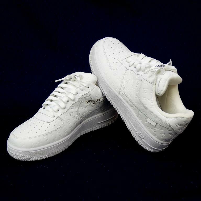 ルイヴィトン×ナイキ LOUIS VUITTON × NIKE エア フォース 1 ヴァージル・アブロー Air Force 1 by Virgil Abloh 白 レザー 7.5(69767) LOUIS VUITTON（ルイ・ヴィトン） ルイヴィトン×ナイキ × NIKE エア