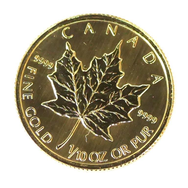 メイプルリーフ金貨 1/10oz 1995年 メープルリーフ金貨 1/10オンス