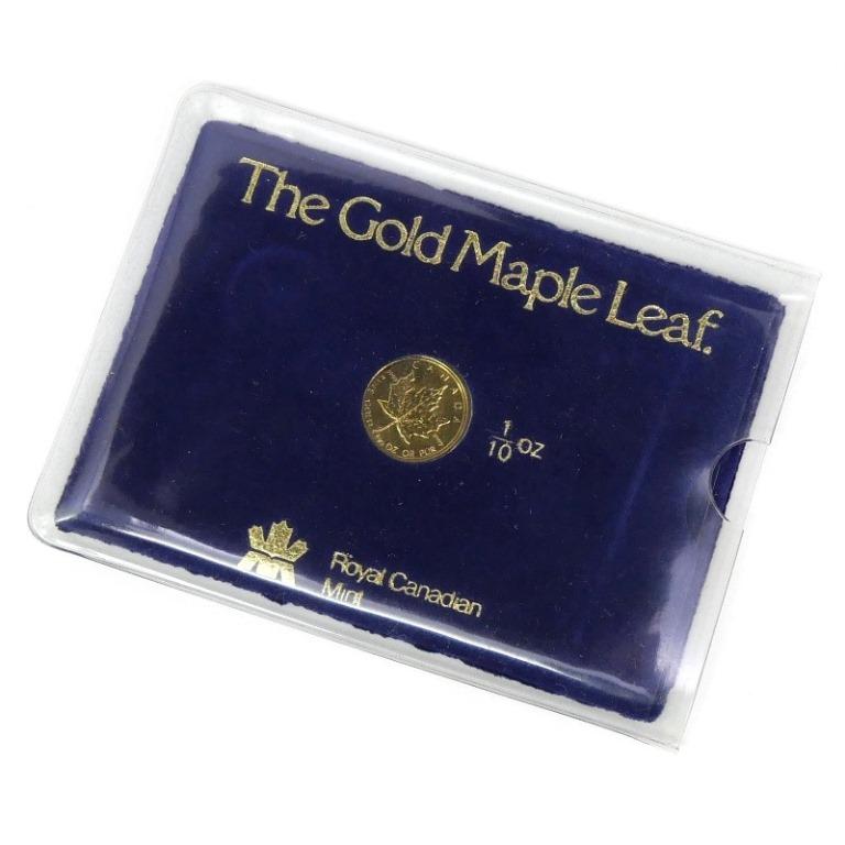 メイプルリーフ金貨 1/10oz 1989年 ケース入り メープルリーフ金貨 1