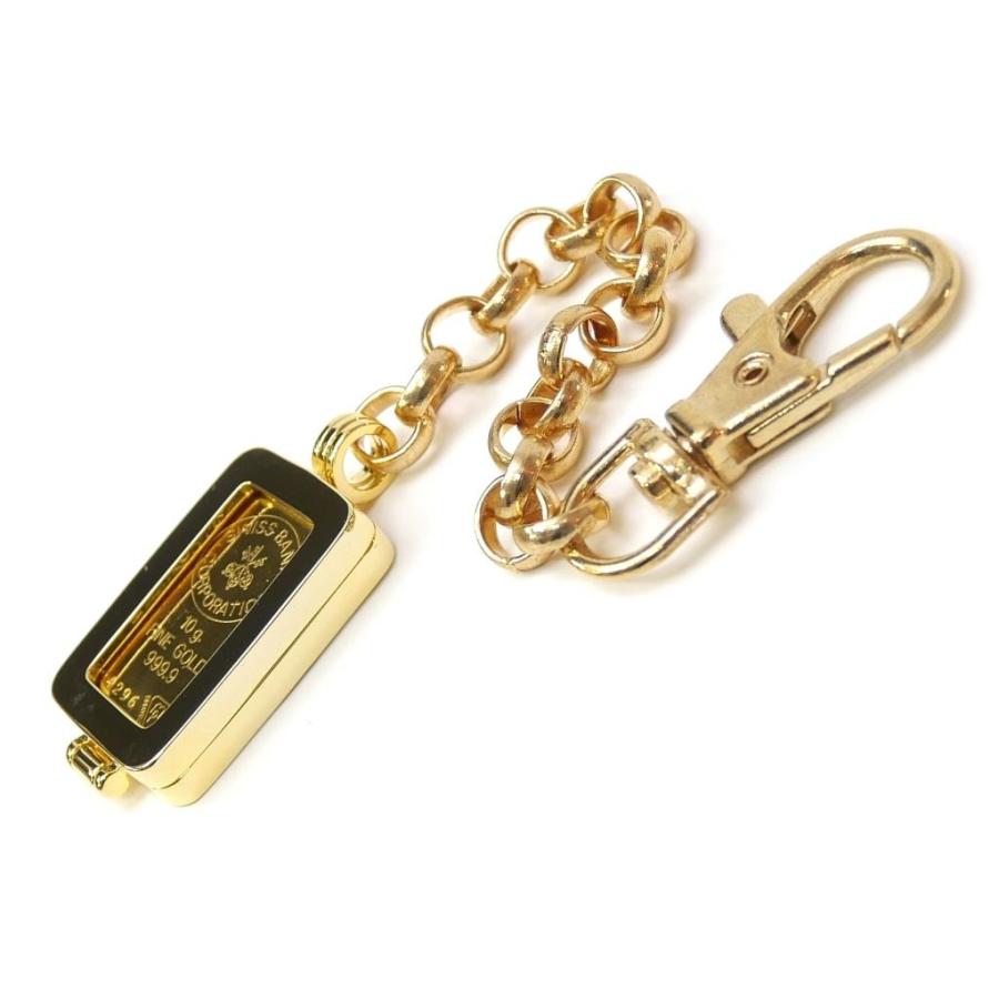 スイスバンク SWISS BANK 純金インゴット 10g バッグチャーム ゴールド