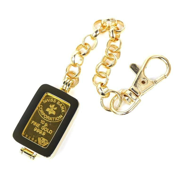 スイスバンク SWISS BANK 純金インゴット 10g バッグチャーム ゴールド