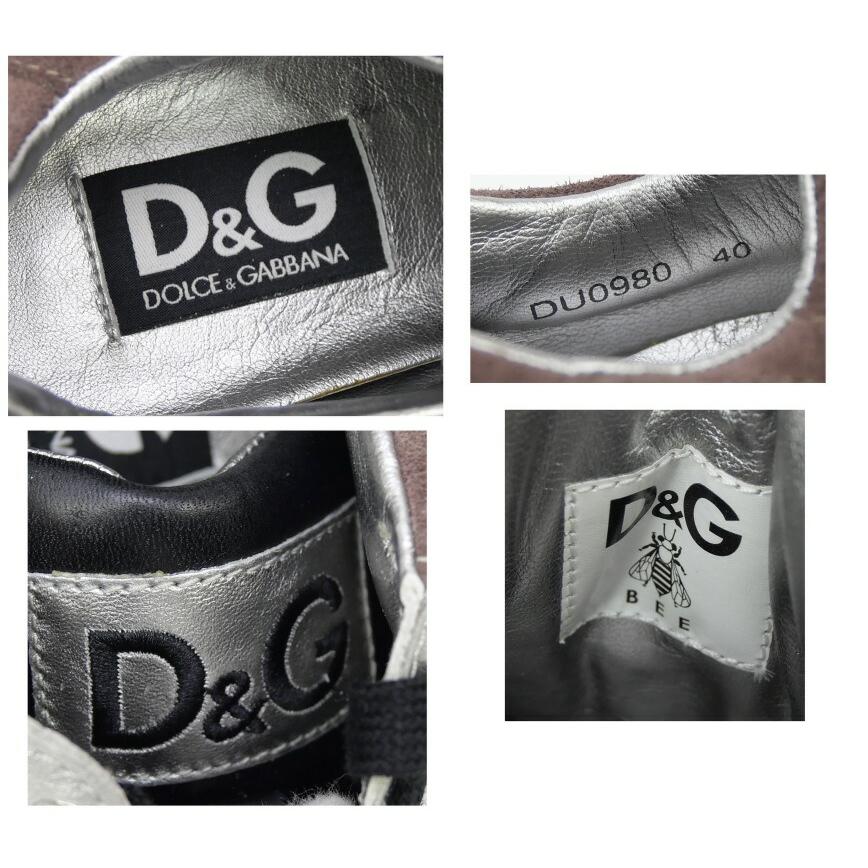 DOLCE&GABBANA（ドルチェ & ガッバーナ） スニーカー ロゴ 黒×茶