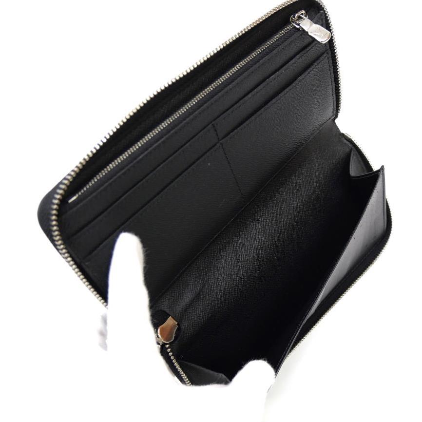 Louis Vuitton ブラック 長財布シリアルナンバーあり Louis Vuitton ブラックレザー長財布