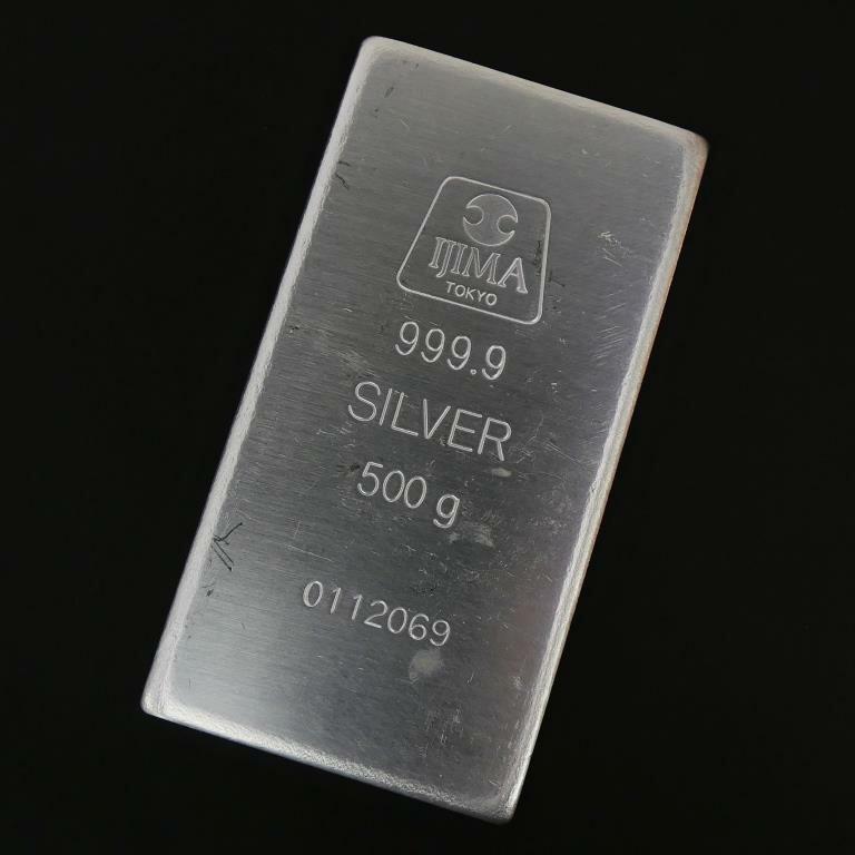 井嶋金銀工業 純銀 インゴット ingot 500g 【中古】(69923) : 堀田商事