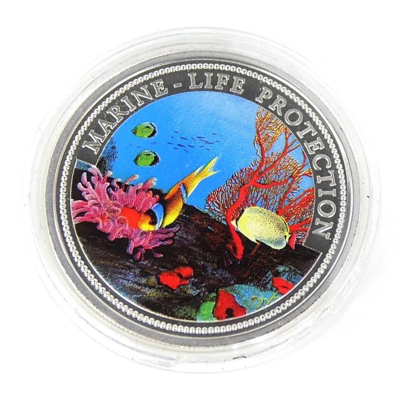 パラオ 海洋生物保護 5ドルカラー銀貨 1994年 シルバーコイン(69946