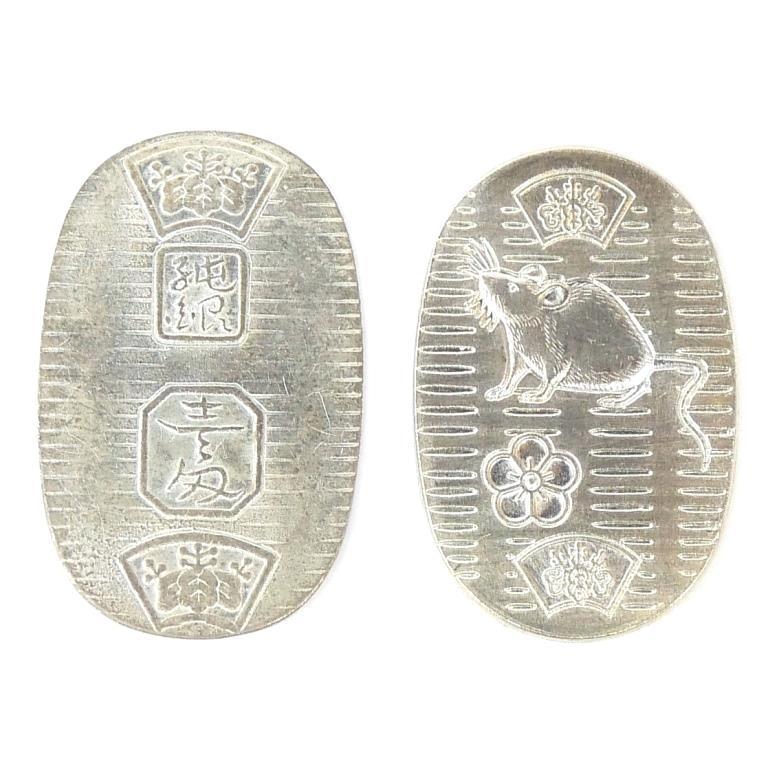 徳力本店 純銀小判 2枚セット /シルバー 約10g 【中古】(69980
