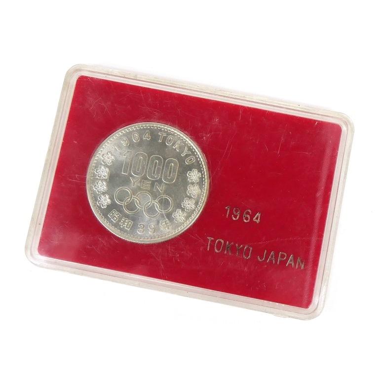昭和39年 東京オリンピック 1000円銀貨 プラスチックケース入り TOKYO