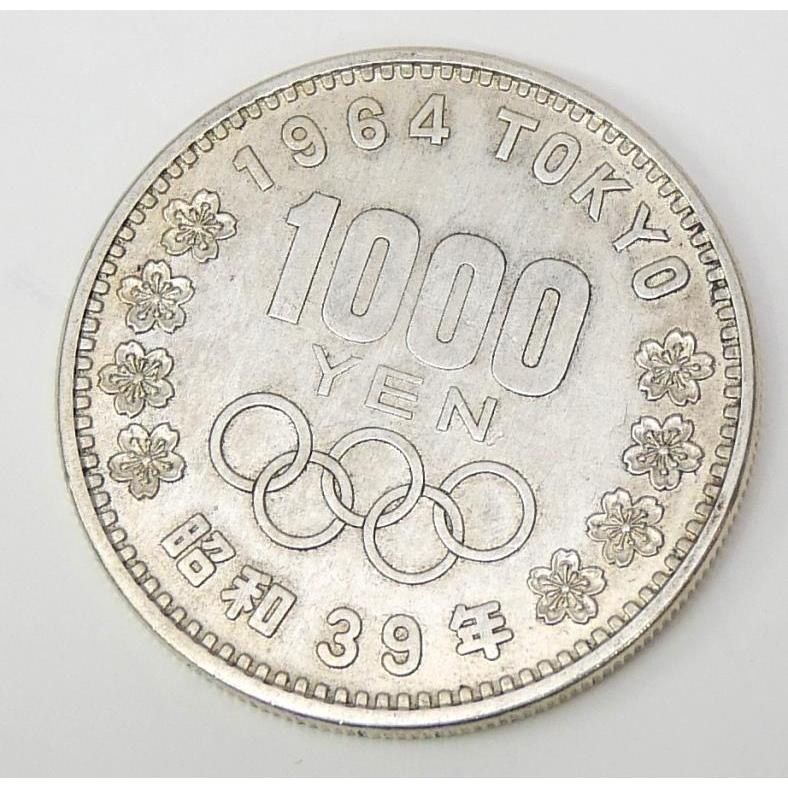昭和39年 東京オリンピック 1000円銀貨 TOKYO 並品 記念貨幣 記念硬貨