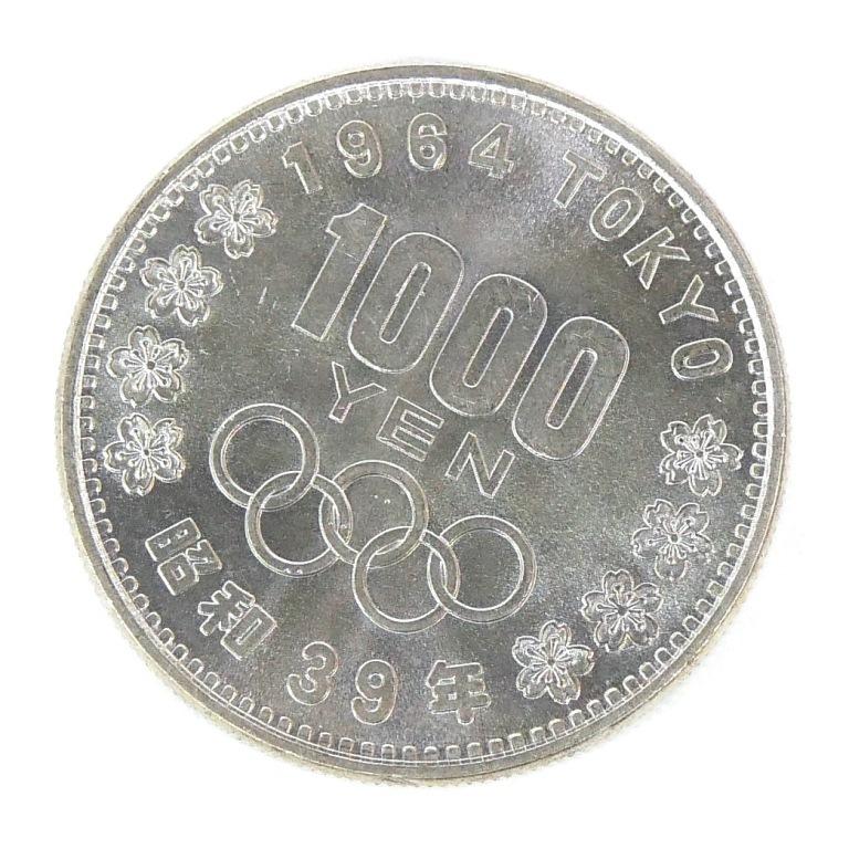 昭和39年 東京オリンピック 1000円銀貨 TOKYO 並品 記念貨幣 記念硬貨