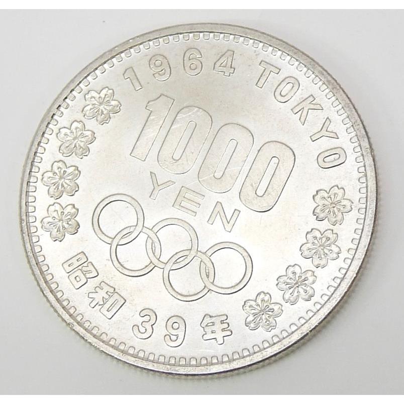 昭和39年 東京オリンピック 1000円銀貨 TOKYO 並品 記念貨幣 記念硬貨