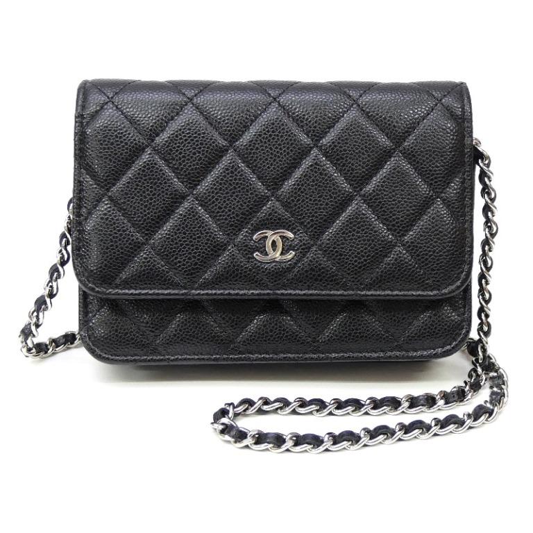 CHANEL マトラッセ チェーンショルダーバッグ オールブラック　ノベルティ CHANEL（シャネル） チェーンウォレット ショルダーバッグ マトラッセ