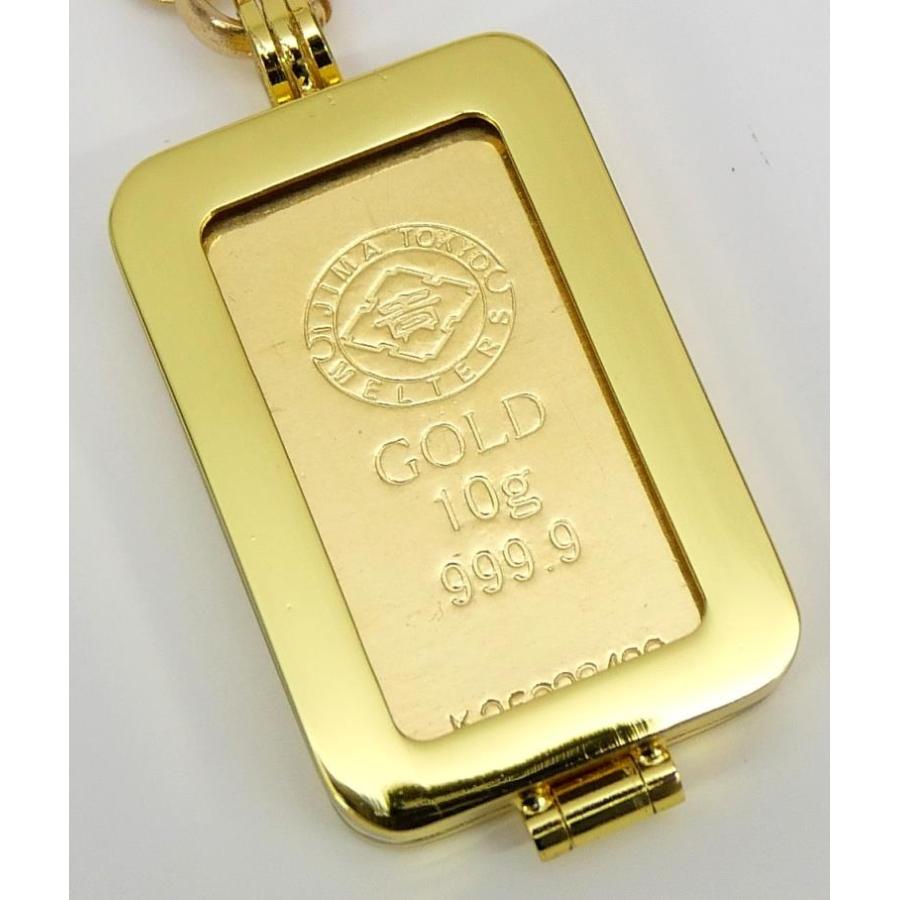 井島貴金属精錬 純金インゴット 10g バッグチャーム ゴールドバー