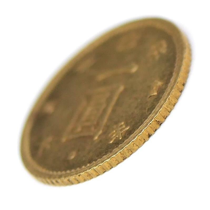 旧1円金貨 明治4年後期 鑑定書付き 1.7g 【中古】(70210) : 堀田商事