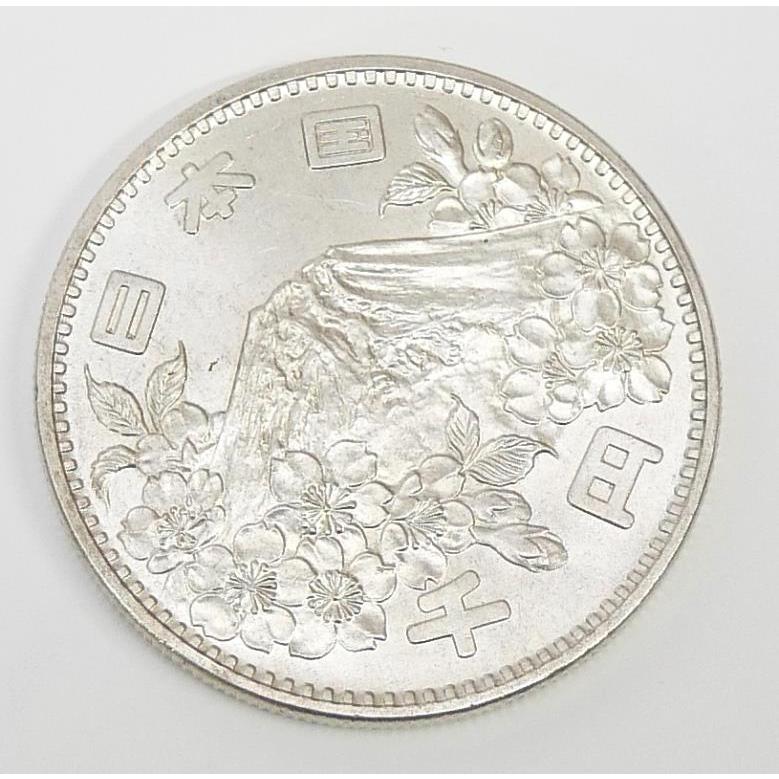 昭和39年 東京オリンピック 1000円銀貨 TOKYO 並品 記念貨幣 記念硬貨