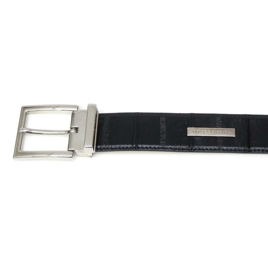 DOLCE&GABBANA（ドルチェ & ガッバーナ） レザーベルト 90cm 黒 【中古