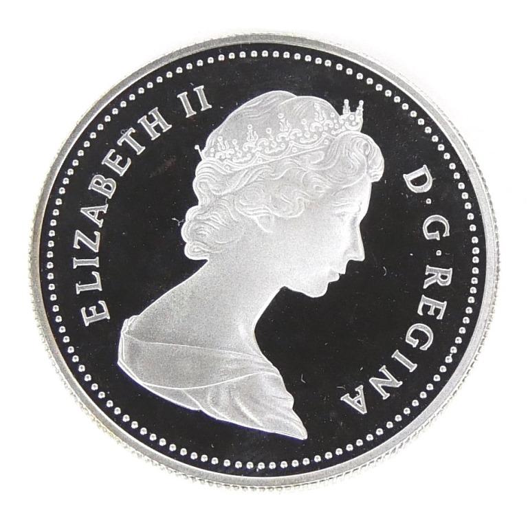 カナダ トロント市制150周年記念銀貨 1ドル銀貨 シルバーコイン カヌー