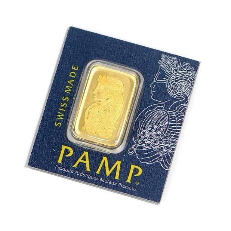 パンプ PAMP 純金インゴット ゴールドバー 1g(70307) : 堀田商事質店