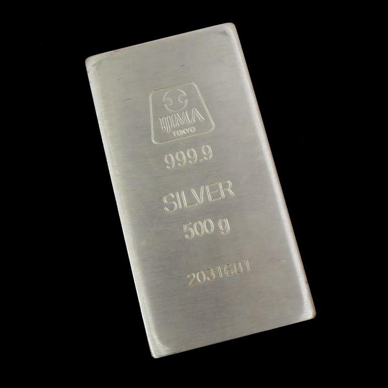 井嶋金銀工業 純銀 インゴット ingot /シルバー/SV999.9 500g 【中古 