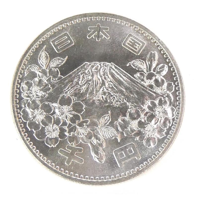 昭和39年 東京オリンピック 1000円銀貨 TOKYO 並品 記念貨幣 記念硬貨